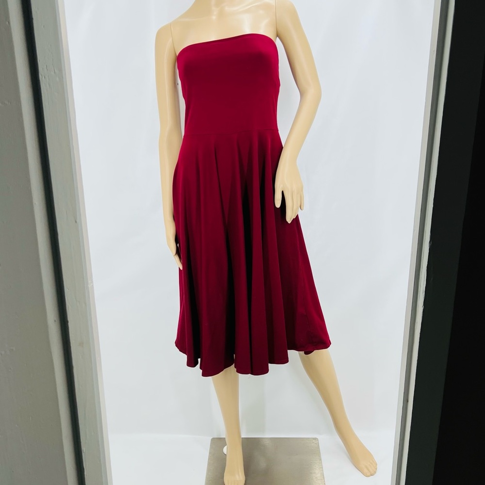 Victoria's Secret Strapless Red Dress